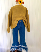 Load image into Gallery viewer, Pre-Order Fringed Denim Bell Pants
